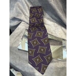 Yves Saint‎ Laurent YSL Vintage Silk Necktie Tie Designer Business Modern Purple